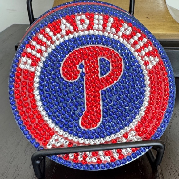 Philadelphia Phillies Diamond Art Coasters – Set of 4 Gift Ready - Picture 2 of 6